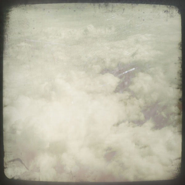 Clouds TTV - a grungy muted texture of clouds with faux Through The Viewfinder (TTV) edges