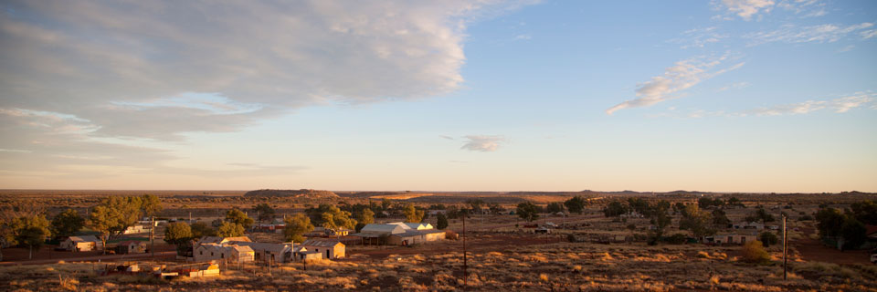 Sunrise Over Gwalia Township (panarama)