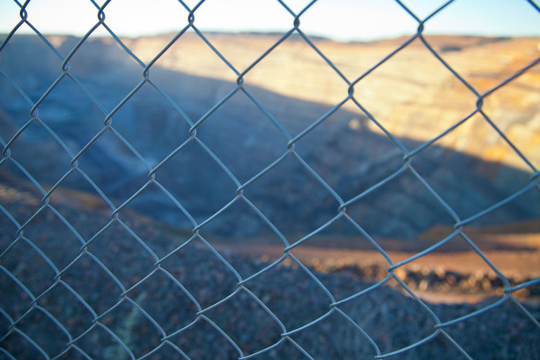 Superpit Sunset - bokeh of broken rock 