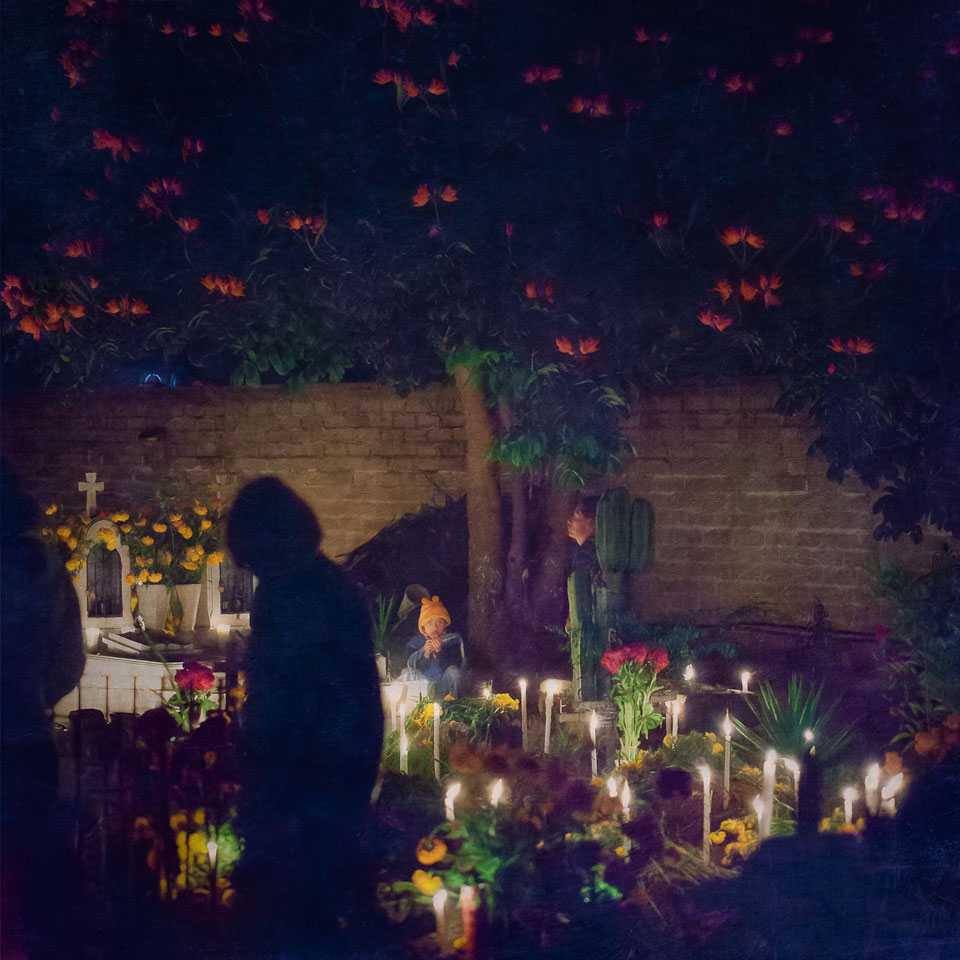 Man & boy at new cemetery